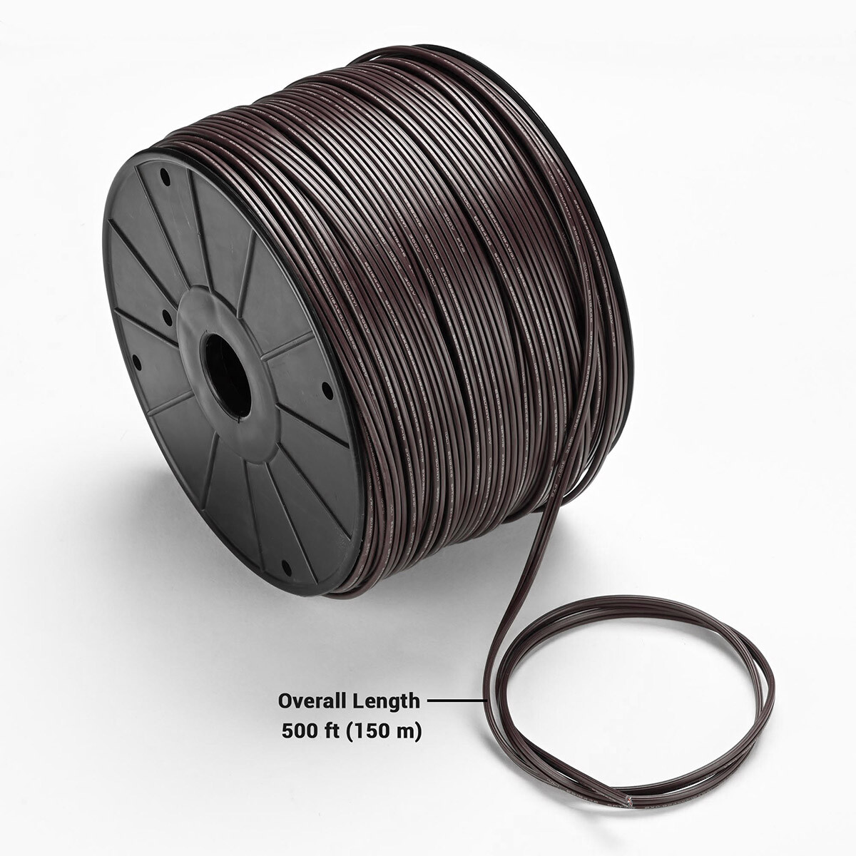 DELight 500Ft SPT-1 Electrical Wire 18 AWG UL Listed with 20 Male/Female Plugs Christmas Extension Lamp Wire Cord Brown Rope