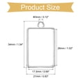 thumbnail image 2 of Uxcell Open Back Bezel Pendants, 50Pack Rectangular Hollow Frame Charm Geometric Blank Trays for Resin (Bright Silver), 2 of 6