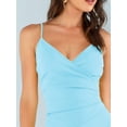 thumbnail image 3 of Vestido de mujer sexy con cuello en V asimétrico con pliegues laterales Zhivalor WRMH-218-67, 3 of 5