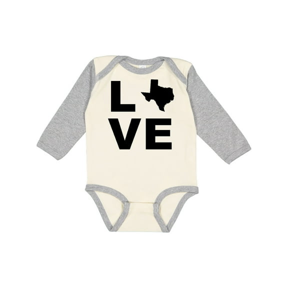 Inktastic Love Texas Boys or Girls Long Sleeve Baby Bodysuit