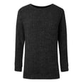 thumbnail image 5 of RMGVDSD Sweaters For Women Side Split Oversized Pullover Tops Crew Neck Long Sleeve Shirt Sweater Solid Color Fall Sweater Pullover Shirts /Black, 5 of 6