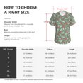 thumbnail image 3 of Zufioo Retro Hippie Groovy Mushroom Print Women's Classic V-neck T-shirt, V-neck Short-sleeved Tops Home Wear, Suitable for Daily Life, Work, Outdoors-Large, 3 of 8