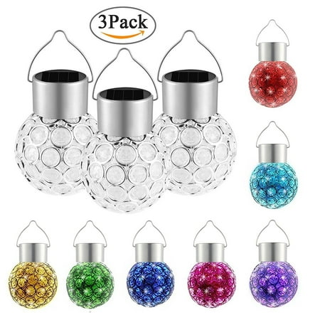 Garden Led Solar Hanging Lights Outdoor 3 Pack Garden Led Solar Hanging Lights Outdoor 3 Pack Decorative Globe Light