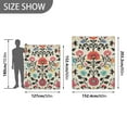 thumbnail image 6 of Yayeee Throw Blanket for Couch Soft Warm 50" x 60" Sofa Chair Bed Decoration, Beige Red Floral, 6 of 7