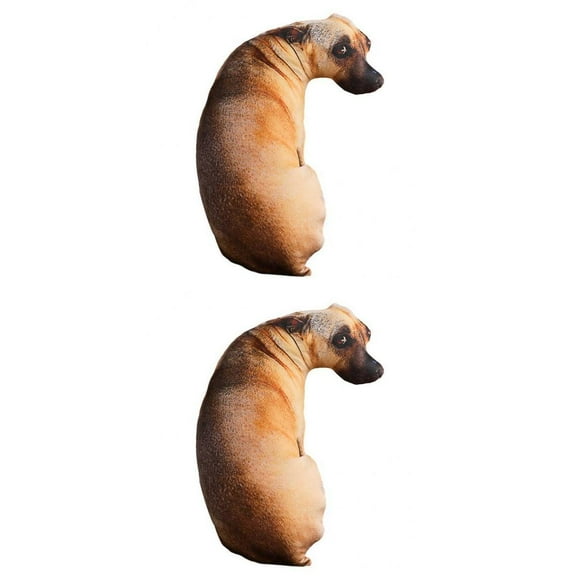 2x Dog Toy Hugging Pillows for Kids Adults Hound