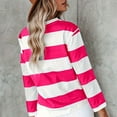 thumbnail image 4 of Striped T Shirts for Women Long Sleeve Crew Neck Color Block Tunic Blouses 2025 Fashion Fall Trendy Causal Basic Pullover Tops, 4 of 5
