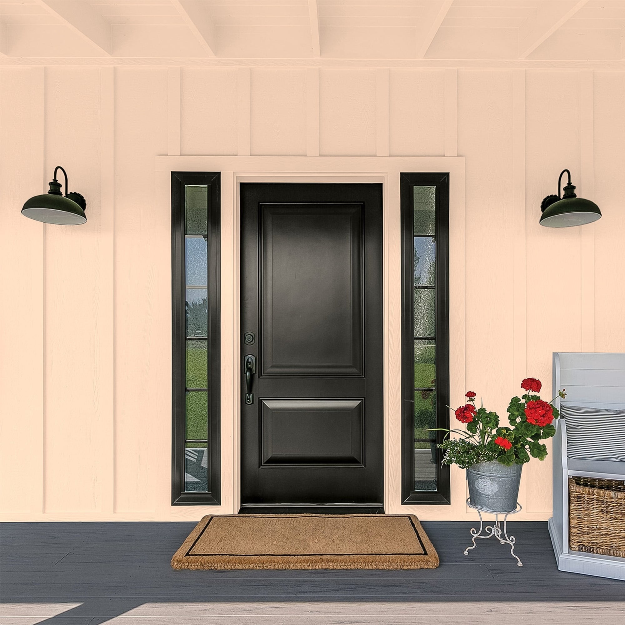 Glidden Fundamentals Peach Darling / Orange, Flat Exterior Paint, 1 Quart