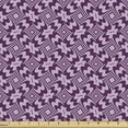 thumbnail image 1 of Mosaic Sofa Upholstery Fabric by the Yard, Optical Art Style Floral Motifs with Illusion Geometric Diamond Shapes Rhombus, Decorative Fabric for DIY and Home Accents, Purple and Lilac by Ambesonne, 1 of 5