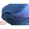 thumbnail image 3 of QQBed Yoga Meditation Cushion - Memory Foam Yoga Pillows Bench Denim Large Crescent XL, 3 of 4