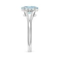 thumbnail image 4 of ANGARA Natural 1.5 ct Aquamarine with Diamond Collar Engagement Ring in 925 Sterling Silver for Women (Size-9x7mm) | March Birthstone, Anniversary, Jewelry Gift for Women | Natural Aquamarine Ring, 4 of 10