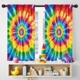 thumbnail image 5 of Blackout Kids Curtains,Colorful Tie Dye Mandala Pattern Childrens Insulated Curtains Set Of 2,Bedroom Essentials,Toddler Room Decor 42"x54", 5 of 5