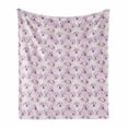 thumbnail image 1 of Orchids Soft Flannel Fleece Blanket, Exotic Phalaenopsis Petals Wildflowers Flourish Blossoms Beauty Pattern, Cozy Plush for Indoor and Outdoor Use, 70" x 90", Baby Pink Purple Green, by Ambesonne, 1 of 6