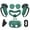 Green, variant on Multi-Color Silicone Protection Set for Meta Quest 3S VR Devices(Green)