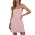 thumbnail image 3 of SROBPTY Womens Nightgowns Solid Sleeveless Crew Neck Sleepshirts, 3 of 5
