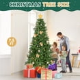 thumbnail image 5 of Ktaxon 7.5ft Christmas Tree Artificial Christmas Tree Pre-Lit Artificial Slim Aspen Noble Fir Seasonal Holiday Decoration w/ 400 LEDs, 5 of 10