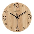 thumbnail image 3 of Reloj de pared artístico, reloj decorativo minimalista de madera de 12 pulgadas, adorno para Color madera, 3 of 9