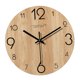 thumbnail image 3 of Reloj de pared decorativo elegante de 12 pulgadas, moderno, de madera, vintage, silencioso, redondo, artístico. Color madera, 3 of 9