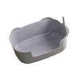 thumbnail image 2 of Almencla Cat Litter Boxes Open Top Pet Litter Tray with Spade Portable with High Sides grey, 2 of 8