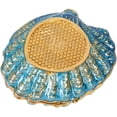 thumbnail image 3 of ABCISI Trinket Box, Hand Painted Enameled Shell Style Decorative, Hinged Jewelry Trinket Box, Unique Gift for Home Decor (Blue), 3 of 12