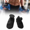 thumbnail image 1 of 2 piezas de gimnasio para levantar pesas para hombres mujeres portátiles empuñaduras de mano flexibles almohadillas para accesorios de ejercicio de Negro, 1 of 8