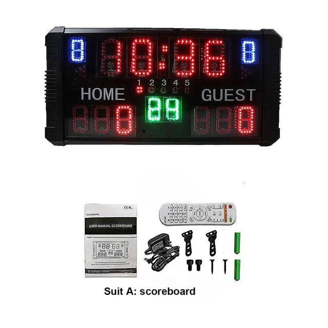 Electronic Basketball Scoreboard With 24 S Shot Clock, APP Control Optional, Outdoor Use