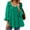 Green, variant on Women's Streetwear T-Shirt Babydoll Orange Spring Tees 3/4 Sleeve Crew Neck Womans Shirts