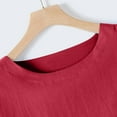 thumbnail image 6 of Womens Spring and Summer Round Neck Long Sleeve Solid Loose Casual Cotton, 6 of 9