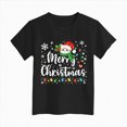thumbnail image 5 of sdbrld Girls Christmas Shirt Kids Graphic T-Shirt Funny Xmas Holiday Tee Tops Fall Black Sizes 2-3 Years, 5 of 6