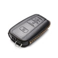 thumbnail image 2 of Vitodeco Genuine Leather Smart Key Fob Case Compatible with Toyota Rav4, Camry, Prius, Highlander, CH-R, Avalon, Toyota 86, Mirai (3 Buttons, Black), 2 of 5