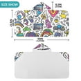 thumbnail image 4 of Yayeee Kids Hooded Towels Toddler Soft Absorbent Beach Bathing Wrap 50" x 23.5", White Doodle Pattern, 4 of 5