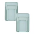 thumbnail image 1 of Oleegame 2PC Picnic Trays For Food Birch Multi Use Large Capacity Serving Tray Plastic Practical Food Grade Storage Tray For Home Anti Deformed Shockproof A Green, 1 of 8