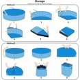 thumbnail image 5 of Piscina Perros y Gatos Bañera Plegable, Piscina para Niños,PVC Antideslizante y Resistente al Desgaste, Adecuado para Interior Exterior al Aire Libre, Color Azul (80 x 80 x 20cm) esquí esquí Gafas de esquí, 5 of 5