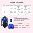 thumbnail image 7 of dPois Kids Girls Sparkly Tumbling Dance Outfit Long Sleeve Gymnastics Leotard with Metallic Shorts Blue 16, 7 of 7