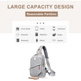 thumbnail image 4 of SikaFu Men's Casual Daypack Oxford Cloth Lightweight Sling Chest Bag with USB Charging Port/Headphone Hole, 4 of 7