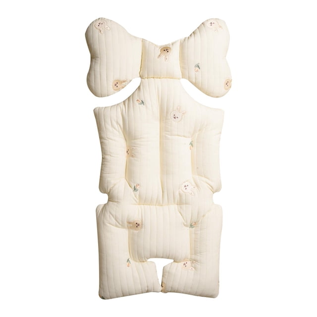 Cojín para cochecito de bebé, accesorios para cochecito transpirables para niños, soporte suave, alfombrilla gruesa y cómoda con forro para cochecito Conejo