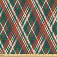 thumbnail image 2 of Ambesonne Fashion Fabric by the Yard Upholstery, Colorful Rhombic Shapes Art, 3 Yards, Dark Teal and Burnt Orange, 2 of 5