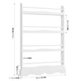 thumbnail image 2 of Homfa 4-Tier Book Shelf, White Kid's Bookshelf,E1 MDF Storage Bookcase with Safe Rounded Edges, Anti-Tip Open Shelving Unit for Nursery Playroom Bedroom, 2 of 7