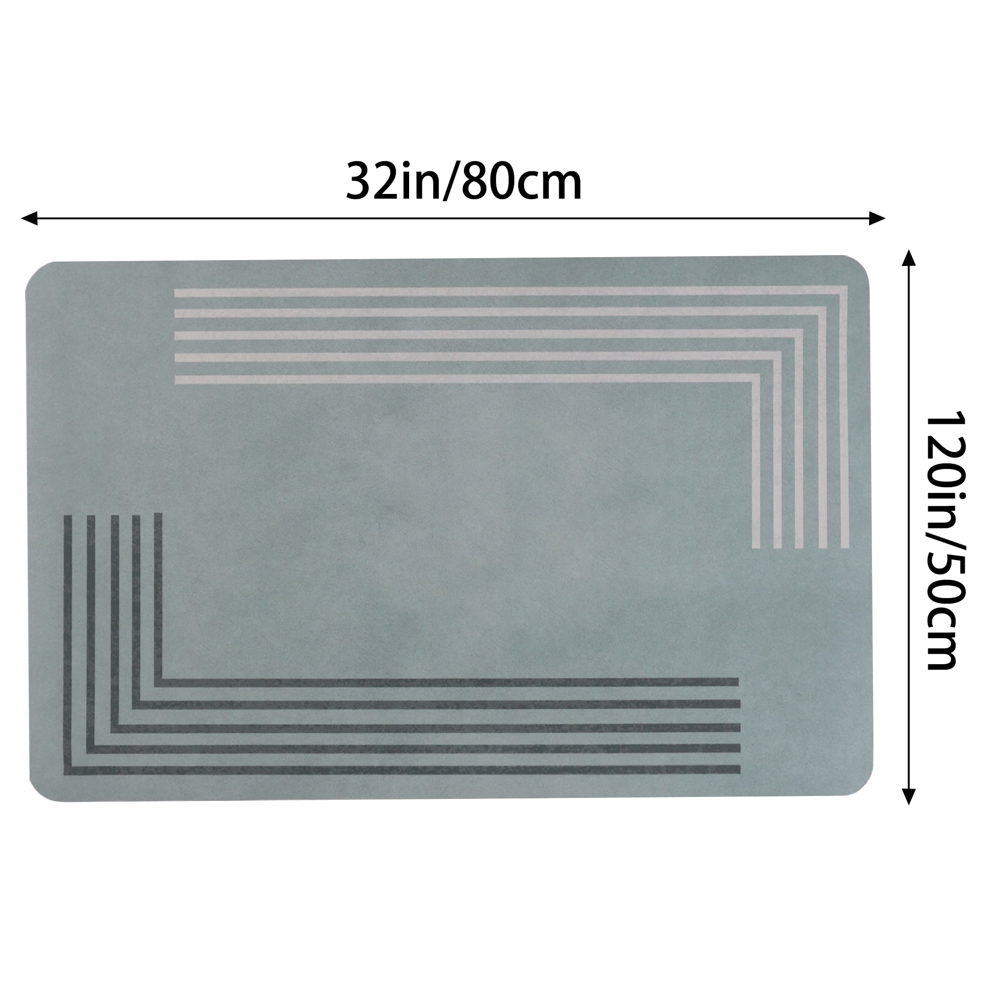 Unique Bargains Doormat Resistant Washable Front Door Shoe Mat for Indoor and Outdoor Geometry-1 20"x32"