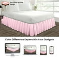 thumbnail image 4 of HNB Store Ruffled Bed Skirt Easy Fit 10" in Drop | Microfiber | Queen Size Bedskirt | Pink, 4 of 7
