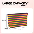 thumbnail image 4 of Lgbt Rainbow Stripe Small Purse Organizer Zipper Cosmetic Handbag Tote Pouch For Women, 4 of 7