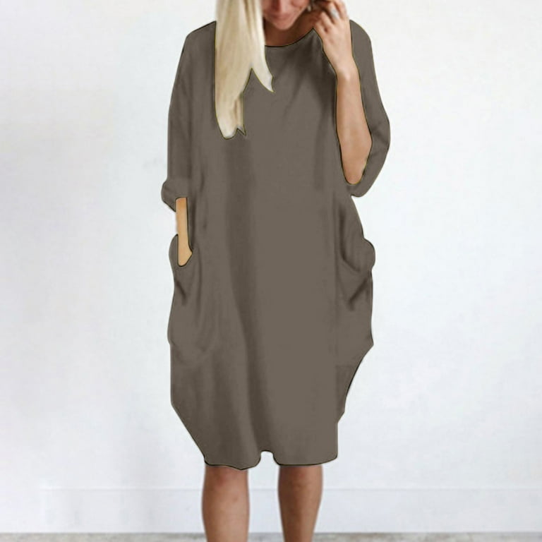 chinese dress ladies Loose Fit Tunic Holiday Midi Dress, Blue Abstract  Jolie Moi Retail