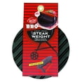 thumbnail image 1 of Steak Weight TableCraft, hierro fundido revestido para barbacoa, 18 cm con mango de madera, 1 of 7