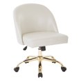 thumbnail image 1 of Layton Mid Back Office Chair in Cream White PU with Gold Finish Base, 1 of 4