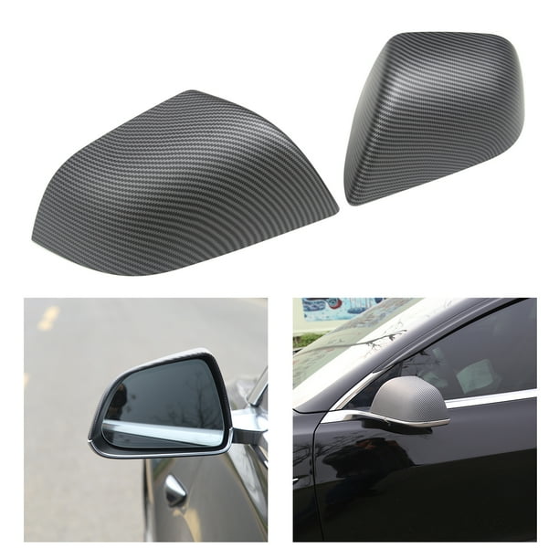 Cubierta d del coche, cubierta d de lateral de trasera, ajustes negros para los accesorios Tesla 17- destacar DYNWAVEMX Cubierta del espejo trasero