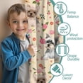 thumbnail image 3 of Blackout Kids Curtains,Yorkie Dog and Flower Florals Childrens Insulated Curtains Set Of 2,Bedroom Essentials,Toddler Room Decor 42x63in(106x160cm), 3 of 4