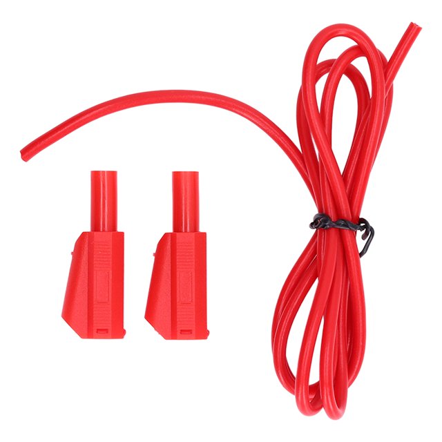 J.70021 Kit de prueba de conector banana para proyectos eléctricos, comprobador de voltaje, 32 A/1000 V, rojo