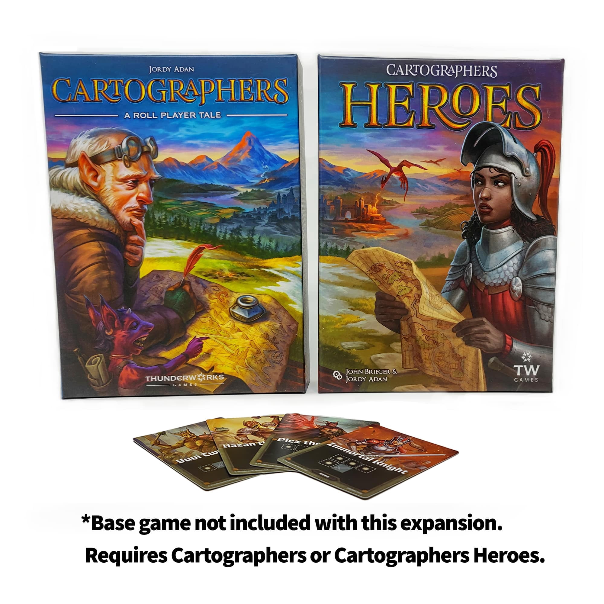 Cartographers Heroes: Champions Mini-Expansion with 4 New Heroes