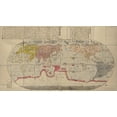 thumbnail image 2 of Vintage Maps 32x20 Gold Ornate Wood Framed with Double Matting Museum Art Print Titled - World Map 1785, 2 of 4