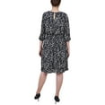 thumbnail image 2 of NY Collection Womens Petites Smocked Waist Knee-Length Sheath Dress, 2 of 2