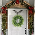 thumbnail image 6 of HomeKingdee Christmas Wreath Front Door,Real Touch Norfolk Pine Wreath,Artificial Winter Pine Wreath, Faux Green Wreaths for Wall Window Porch Farmhouse, 6 of 6